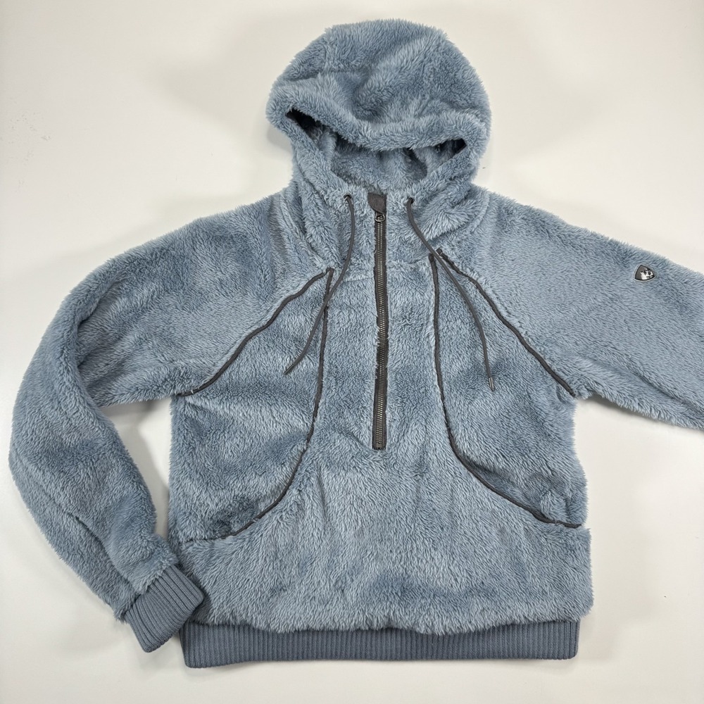 KUHL Avina Flight Pullover Hoody High-Loft Fleece Blue Womens Small Never Worn